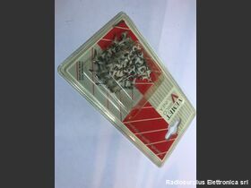 clipiattina Chiodini fissaggio piattina isolati Bianchi  Blister 100 pezzi Ricambi Elettrici