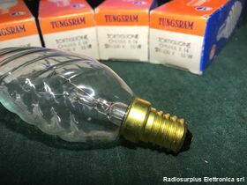 TortChia E1415W Tortiglione Chiara E 14 TUNGSRAM  Lampada ad incandescenza 220-230 Volt 15 Watt Componenti elettronici