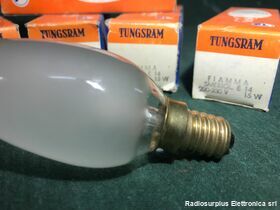 FiammaSme E1415W Fiamma Smerigliata E 14 TUNGSRAM  Lampada ad incandescenza 220-230 Volt 15 Watt Componenti elettronici