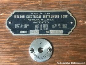 WE45 Weston Electrical mod. 45  Voltmetro per misure di labolatorio  Due portate in DC 150 - 300 Volt Accessori per apparati radio Militari