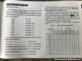 PTPT-100 MOTOROLA PTPT-100  Radio Test Set per apparati aeronautici serie AN/URC-100 Accessori per apparati radio Militari