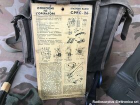 CRT-1/CPRC-26 CRT-1/CPRC-26  Ricetrasmettitore in FM da 47 a 55,4 Mhz. Apparati radio