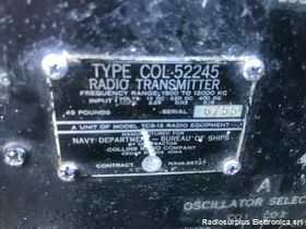 TCS-12 COLLINS TCS-12  Gamma difrequenza da 1,5 a 12 Mhz AM / CW Apparati radio
