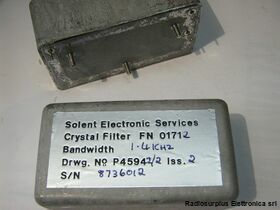 FN01712 Cristal Electronic Filter SOLEN FN 01712 Impedenze