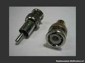 SpinaBNCspinaRCA Adattatore -spina BNC  spina RCA Connettori e cavi R.F.