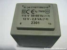TREI30Y10 Trasformatore Alimentazione 12 Volt 2,8 VA Trasformatori e Filtri Rete