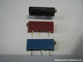 TRIM200 Trimmer Multigiri 200 oHm. Fiss. 13mm. A saldare Resistenze e Potenziometri
