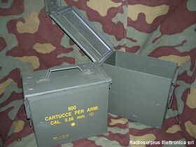 PortaMunizGrande Cassetta portamunizioni in lamiera 5,56mm L Miscellanea