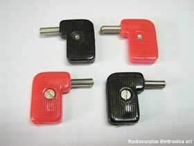 SpinaPunt3mm Coppia Spina per puntale tester 3mm   rosso/nera Connettori