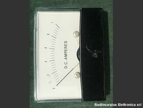 Amperometro  1A Amperometro  1A   cm 6 X 4,5 a pannello Componenti elettronici