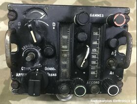 BD61B Radio Control  B.D. 61B  Pannello di controllo per ricevitore  radio goniometrico Francese della S.T.T.A. Accessori per apparati radio Militari