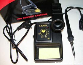 LK353 Stazione di saldatura a temperatura controllata per componenti smd. Temperatura regolabile da 200�C - 480�C. Controllo temperatura con potenziometro. Materiale elettrico