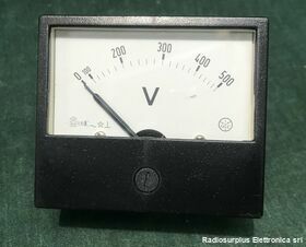 IME500 Voltmetro   IME 500 Volt f.s.   cm 7 X 6 a pannello Componenti elettronici