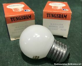 MaxLuxSfer E27-40W Maxilux Sferica  E 27 TUNGSRAM  Lampada ad incandescenza 220-230 Volt 40 Watt Componenti elettronici