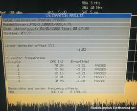 FSQ-3  ROHDE & SCWARZ FSQ-3  Signal Analyzer  da 20 Hz a 3,6 GHz Strumenti
