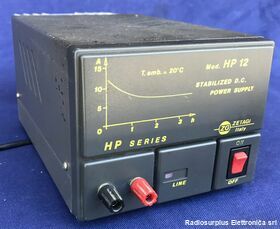 HP 12 Stabilized D.C. Power Supply ZETAGI mod. HP 12 Alimentatore da banco 13,8 volt 12A Accessori