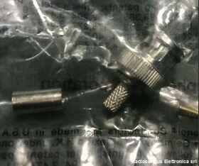 AmphenolBnc5 Connettore Volante  AMPHENOL BNC maschio a crimpare per RG58  Kit 5 pezzi Componenti elettronici