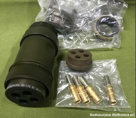 CANON 3718 ITG41 Connettore MIL volante 4Poli  ITT CANON 3718 ITG41  06EMISP6 32-17S B1 N414 Componenti elettronici