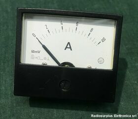 Amperometro  IME 10A   cm 7 X 6 a pannello Componenti elettronici