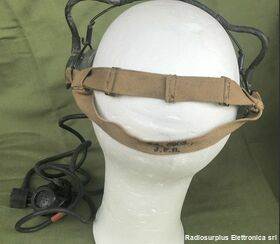 YA 6903 J.F.B. mod. YA 6903  Cuffia microfono con ptt Inglese Accessori per apparati radio Militari