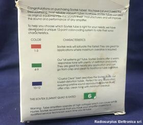 4xEL34 Lotto 4 Valvole  EL34  Pentodo di Potenza SOVTEK Valvole