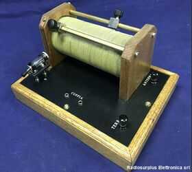 DBL005 Radioricevitore a Galena con rocchetto a prese  Riproduzione con mobile in legno pregiato e pannelli in bachelite nera Apparati radio