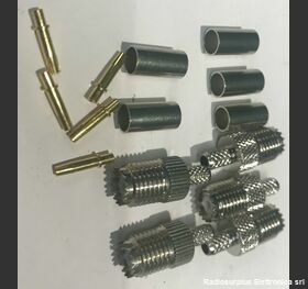 kitfpann5 Connettore coassiale tipo F  Connettore coassiale tipo F a crimpare  Kit 5 pezzi Componenti elettronici