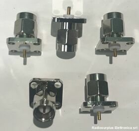 kitsma5 Spina SMA da pannello  Flangia 4 fori, cavo a saldare Componenti elettronici
