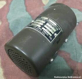 ES-160 Aviation Dynamotor      Type ES-160  Inverter aeronautico 400 Hz  Ingresso 22-25 Volt 1,69 A  Uscita 300 Volt,  0,05A Apparati radio militari