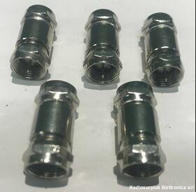 kitfmfm5 Connettore Adattatore F - F  Adattatore da F maschio a F maschio  Kit 5 pezzi Componenti elettronici
