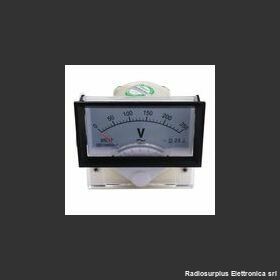  Voltmetro analogico da pannello 0-250V AC  Dimensioni: 70x70x60mm Dimensioni foro: 70x40mm  Modello: 85L17 Materiale elettrico