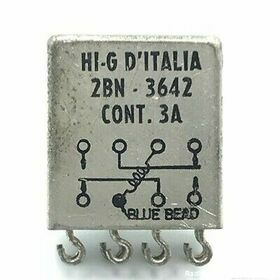 2BN-3642 Relè 26,5 Volt 3A  HI-G D'ITALIA 2BN-3642  2 vie 2 posizioni, a saldare Componenti elettronici