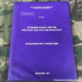 Montedel 1971 Montedel 1971  Manuale originale per stazione radio RV3/4 Manuali