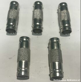 kitbncfbncf5 Connettore Adattatore BNC - BNC  Adattatore da BNC femmina a BNC femmina  Kit 5 pezzi Componenti elettronici