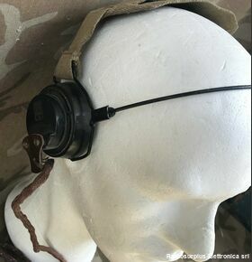 DLR N°5 CUFFIA W.S. Inglese  DLR N°5  I.T.BA5  Completa di cavo telato e connettore Accessori per apparati radio Militari