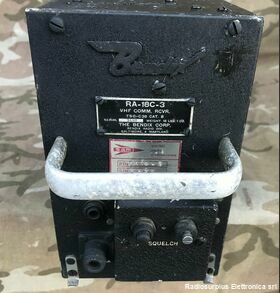 RA-18C-3 BENDIX type RA-18C-3  Ricevitore VHF aeronautico da 108 - 134 Mhz in AM Apparati radio