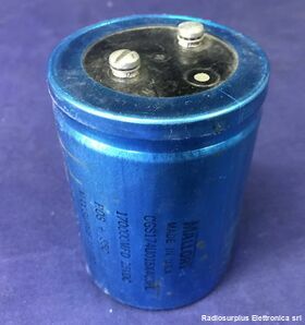 100000mf-15v Condensatore elettrolitico  MALLORY 100000 mF 15Volt Componenti elettronici