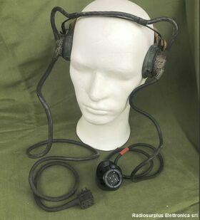 YA 6903 J.F.B. mod. YA 6903  Cuffia microfono con ptt Inglese Accessori per apparati radio Militari