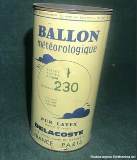 ballon230 Pallone meteorologico da mt 2,30, in puro lattice -nuovo Militaria