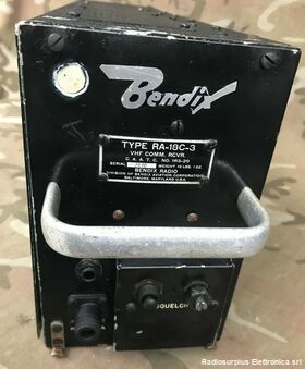 RA-18C-3 BENDIX type RA-18C-3  Ricevitore VHF aeronautico da 108 - 134 Mhz in AM Apparati radio