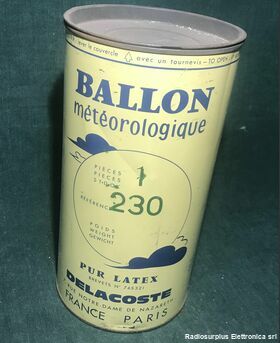 ballon230 Pallone meteorologico da mt 2,30, in puro lattice -nuovo Militaria