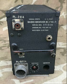 BC-733-D mod BC-733-D  Ricevitore Aeronautico Signal Corps  Utilizzato per l'atterraggio strumentale degli aeromobili Apparati radio