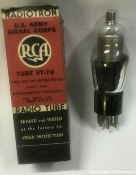 V70/6F6 Valvola  V70/6F6  Pentodo RCA Valvole