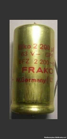 elko2200 Condensatore elettronitico FRACO 2020uF 63Volt Condensatori
